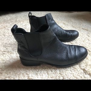 Cole Haan Black Leather Ankle Boots